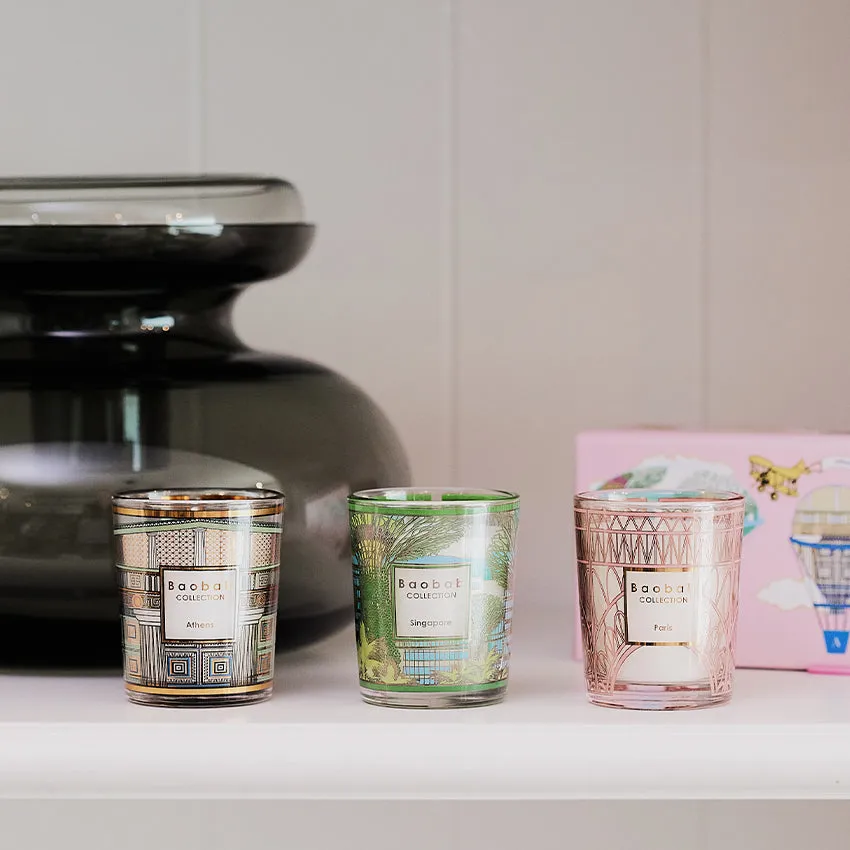 Baobab Collection | Trio Travel Candles - Singapore & Athens & Paris
