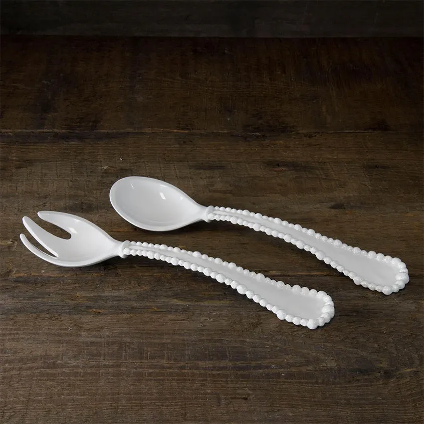 Beatriz Ball | Vida Alegria Large Salad Servers - White