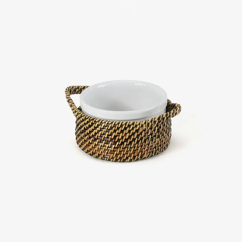 Calaisio | Round Souffl Baskets with Stoneware Dish