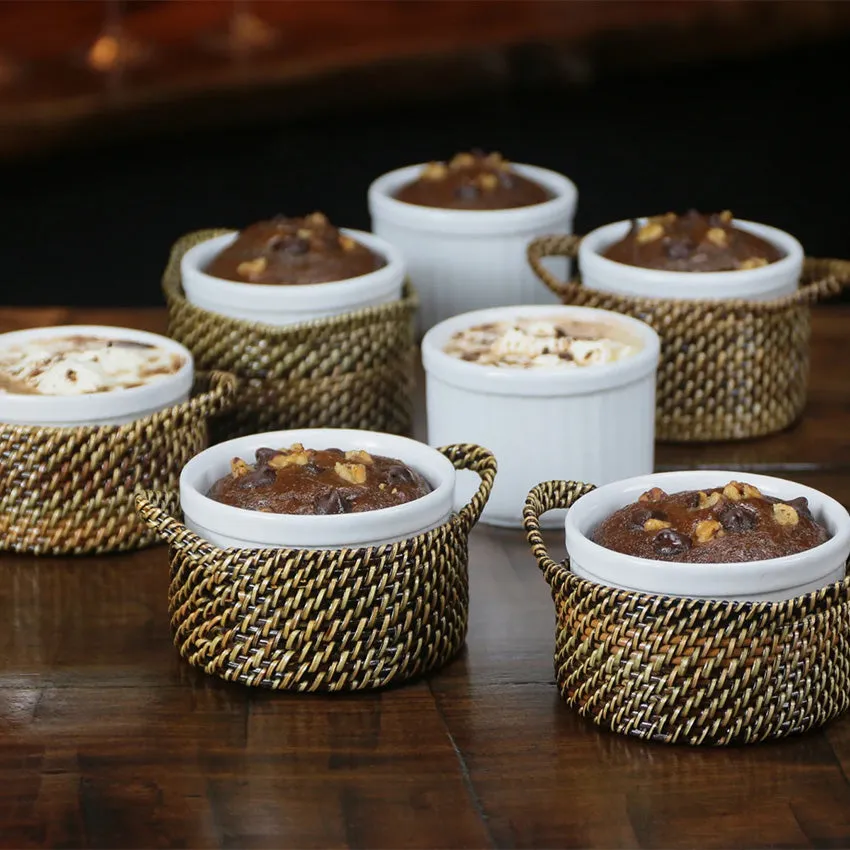 Calaisio | Round Souffl Baskets with Stoneware Dish