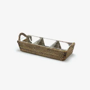 Calaisio | Sectional Server Tray with 3 Glass Dishes