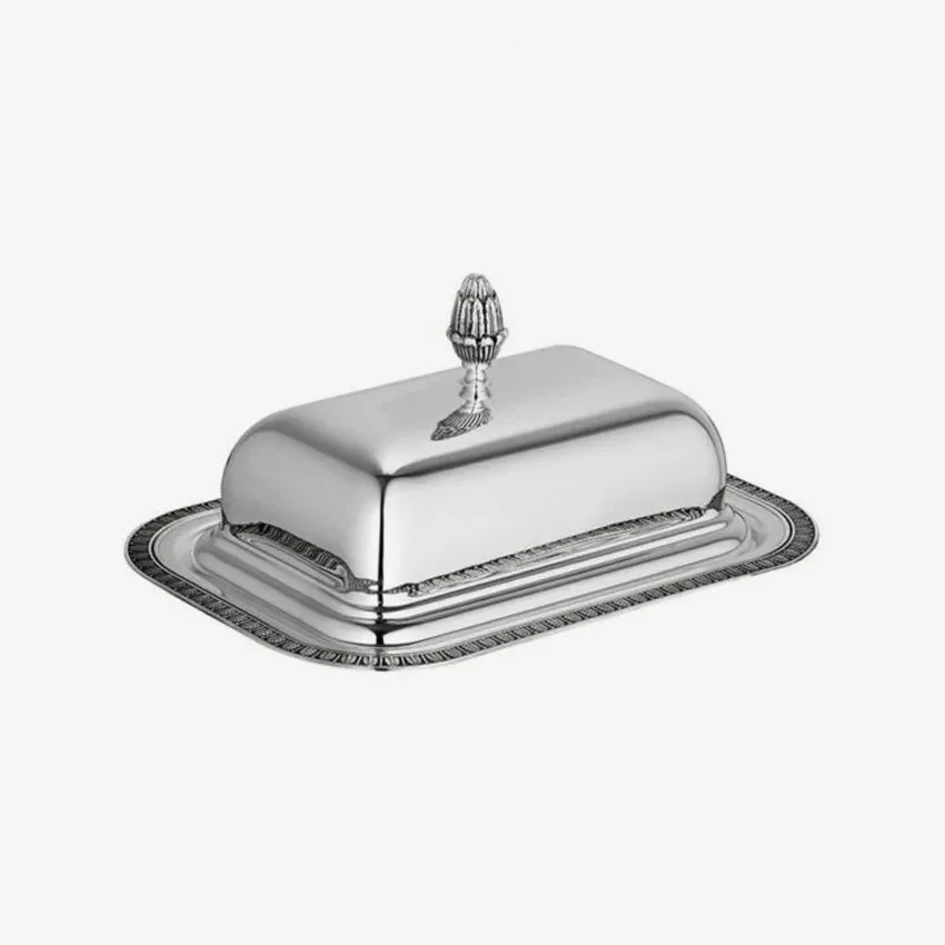 Christofle | Malmaison Rectangular Butter Dish Silver-Plated