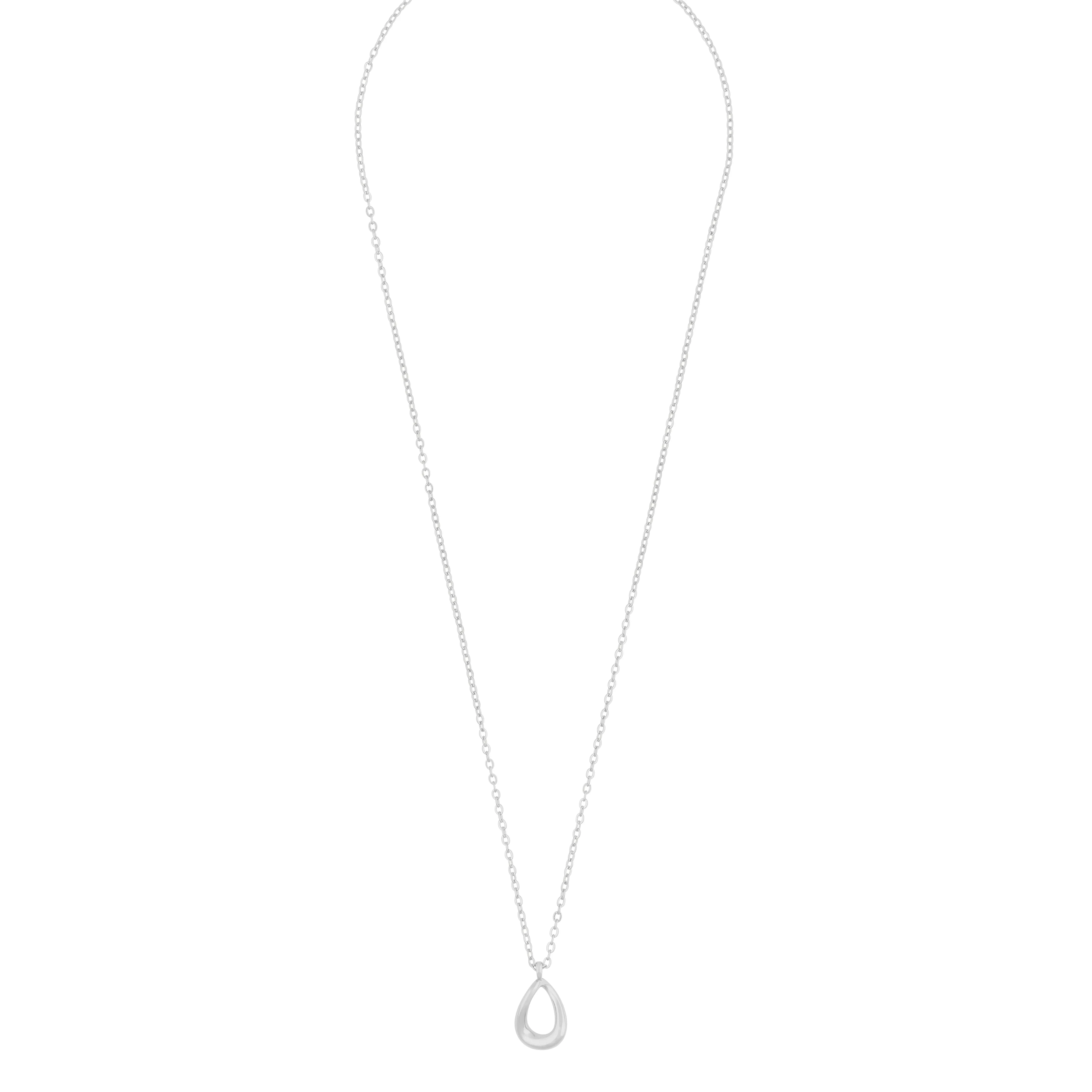 Deia Drop Pendant Necklace | Silver Plated