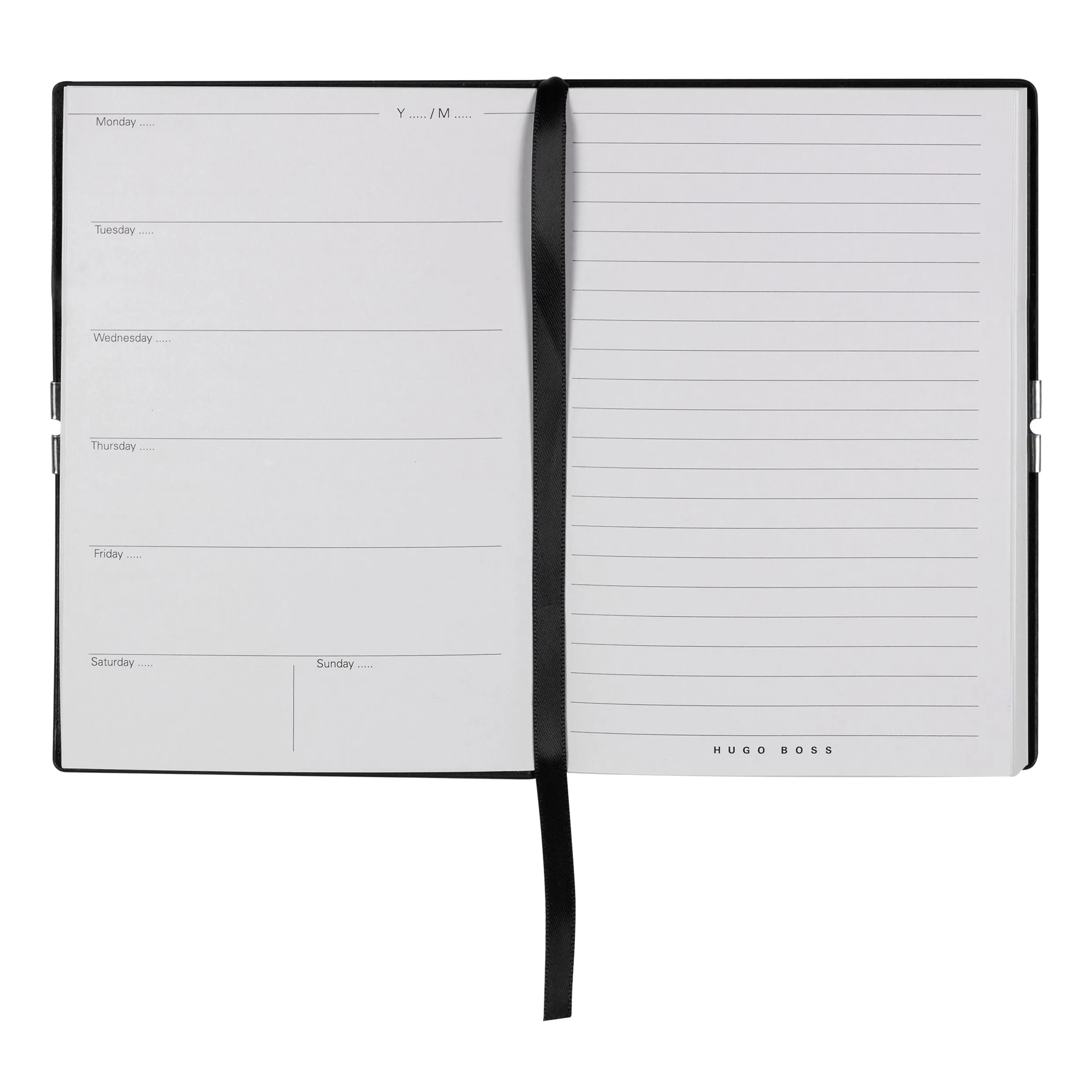 Elegance Storyline A6 Agenda Notebook | Black