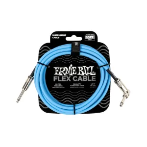 Ernie Ball Flex Instrument Cable - Blue, 10 feet