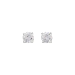 Essence Cubic Zirconia Stud Earrings | Silver Plated