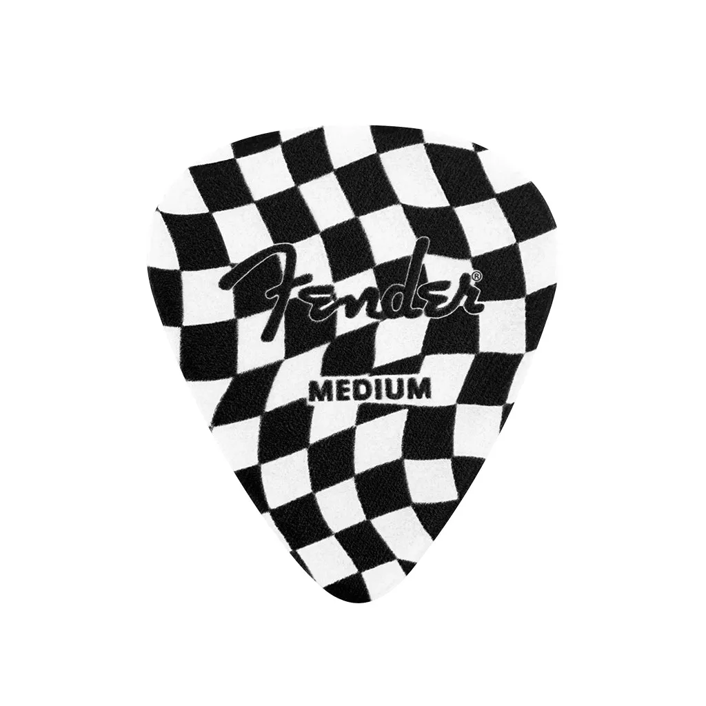 Fender 351 Celluloid Picks Wavy Checkerboard 9 Pieces