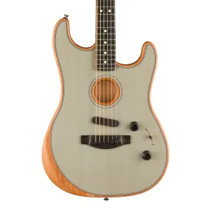 Fender American Acoustasonic Strat, Ebony Fingerboard, Transparent Sonic Blue