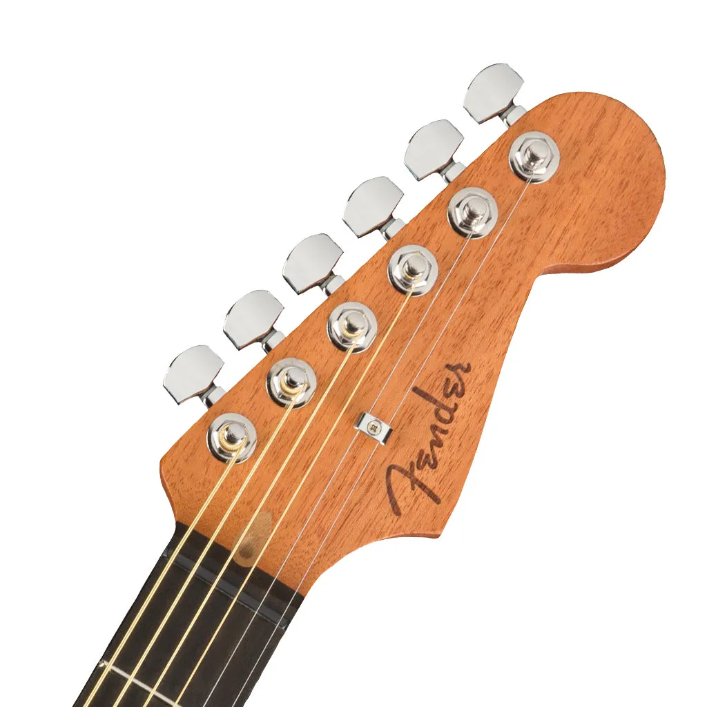Fender American Acoustasonic Strat, Ebony Fingerboard, Transparent Sonic Blue