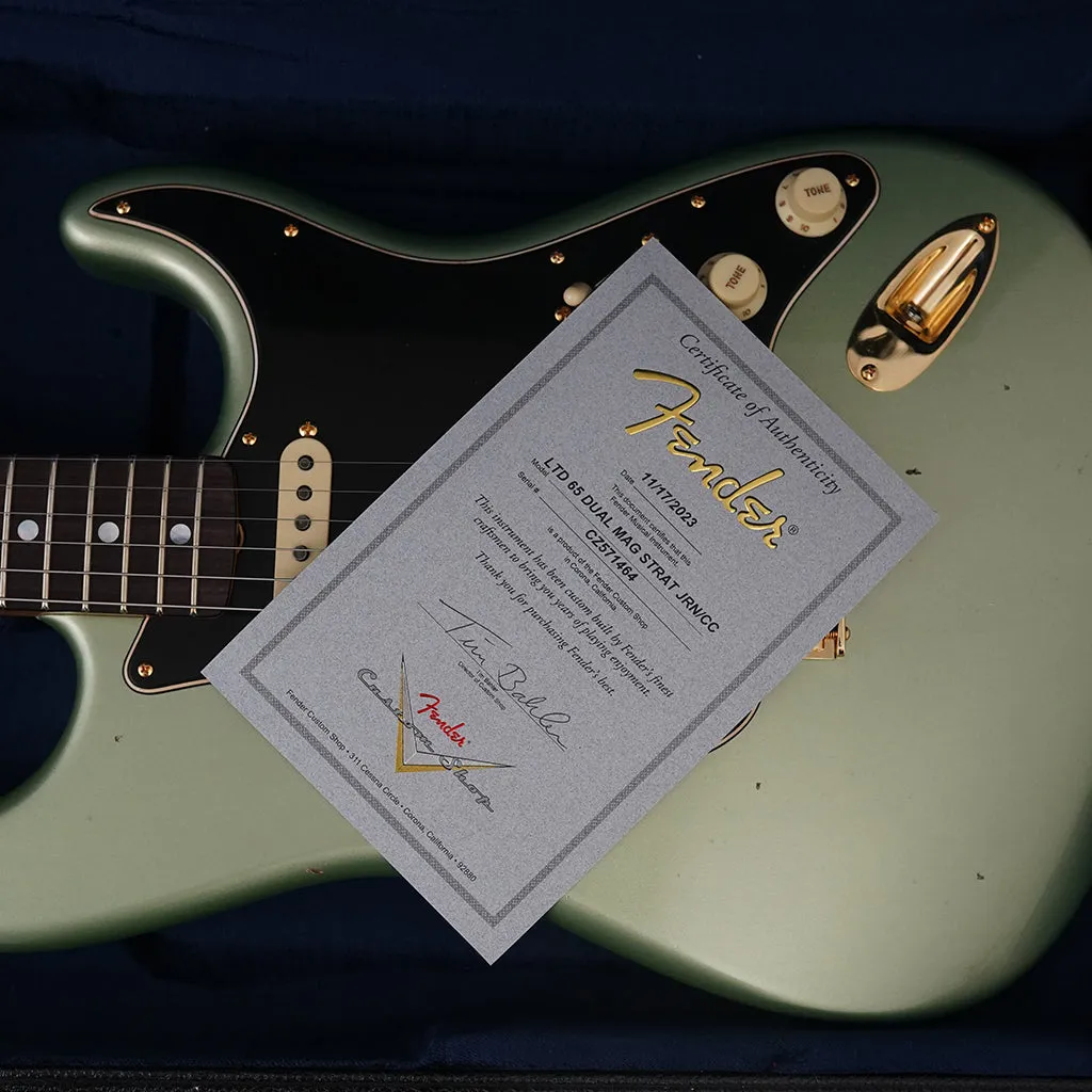 Fender Custom Shop 1965 Dual-Mag Stratocaster Journeyman Relic - Aged Sage Green Metallic