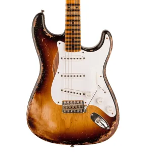 Fender Custom Shop Limited Edition 70th Anniversary 1954 Stratocaster Super Heavy Relic - Wide-Fade 2-Color Sunburst, 1-Pc Quartersawn Maple Neck Fingerboard