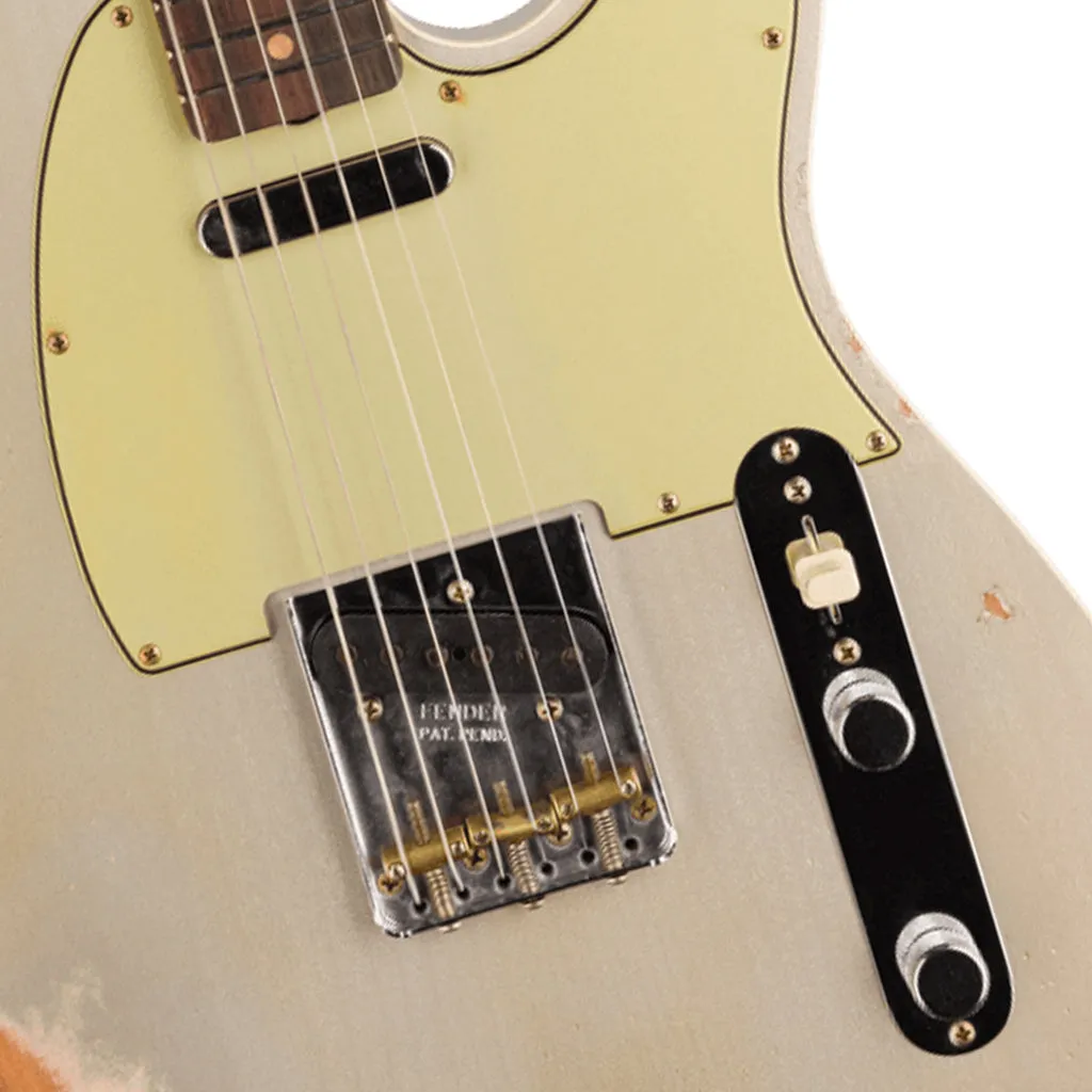 Fender Custom Shop Time Machine '60 Tele Custom - Heavy Relic, Aged Inca Silver