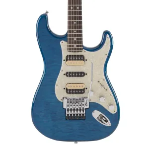 Fender Michiya Haruhata Stratocaster, Rosewood Fingerboard, Caribbean Blue Transparent
