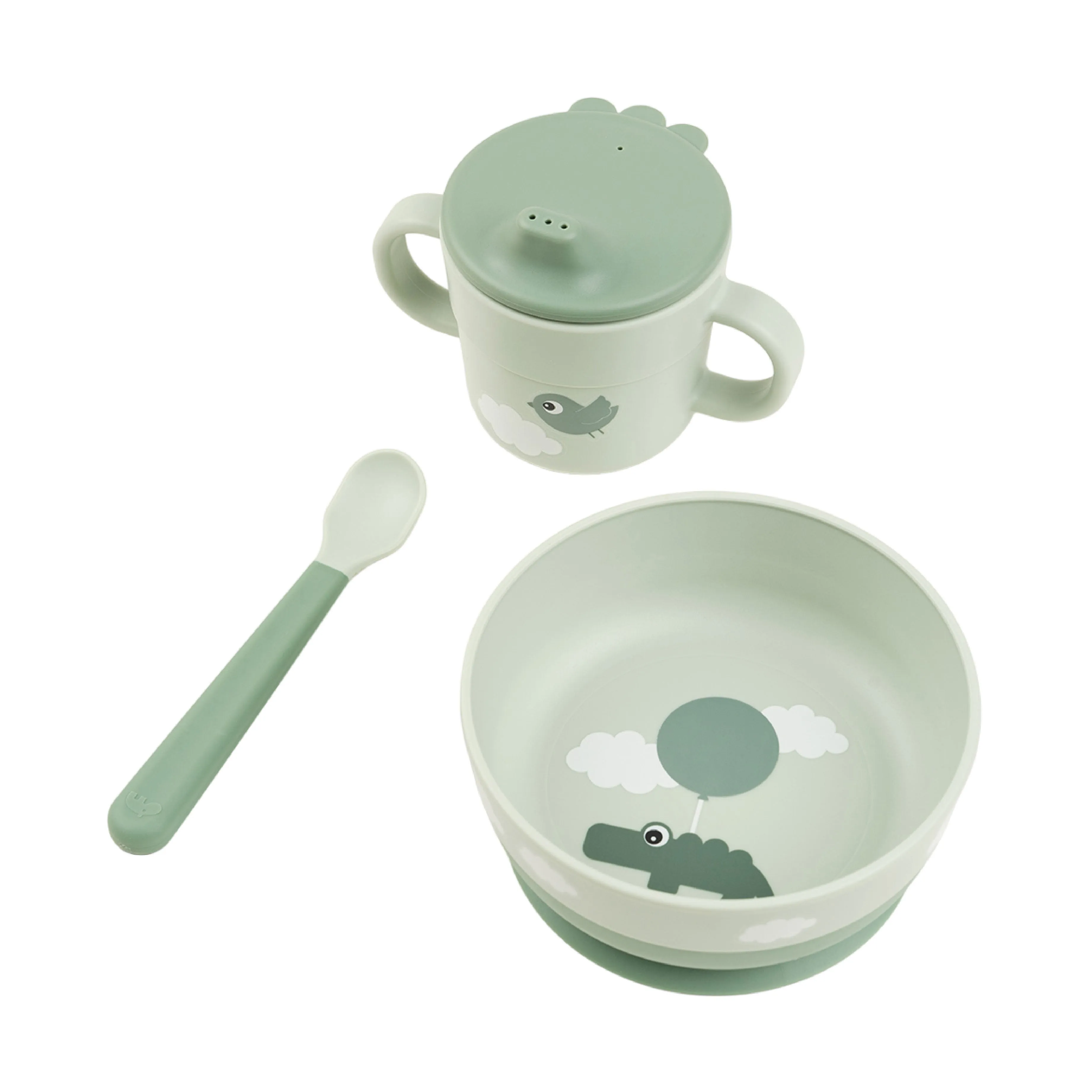 Foodie First Meal Set | Happy Clouds | Green
