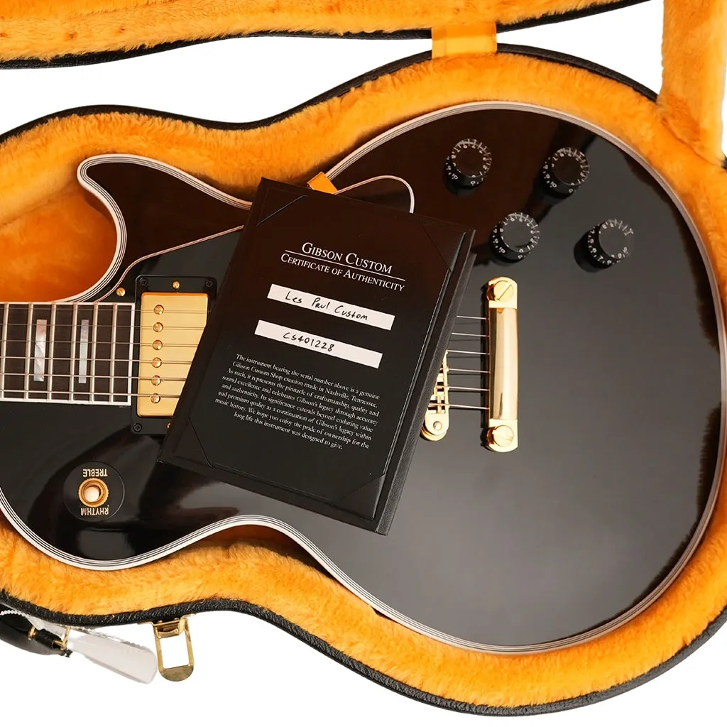Gibson Custom Shop Les Paul Custom Maple Top Electric Guitar - Ebony