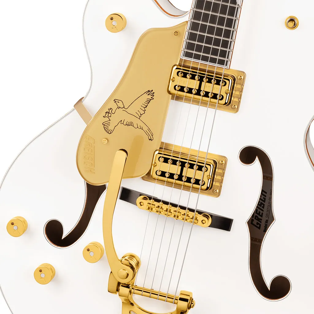 Gretsch - G6136TG-LH Players Edition Falcon Hollow Body with String-Thru Bigsby and Gold Hardware, Left-Handed - White