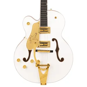 Gretsch - G6136TG-LH Players Edition Falcon Hollow Body with String-Thru Bigsby and Gold Hardware, Left-Handed - White