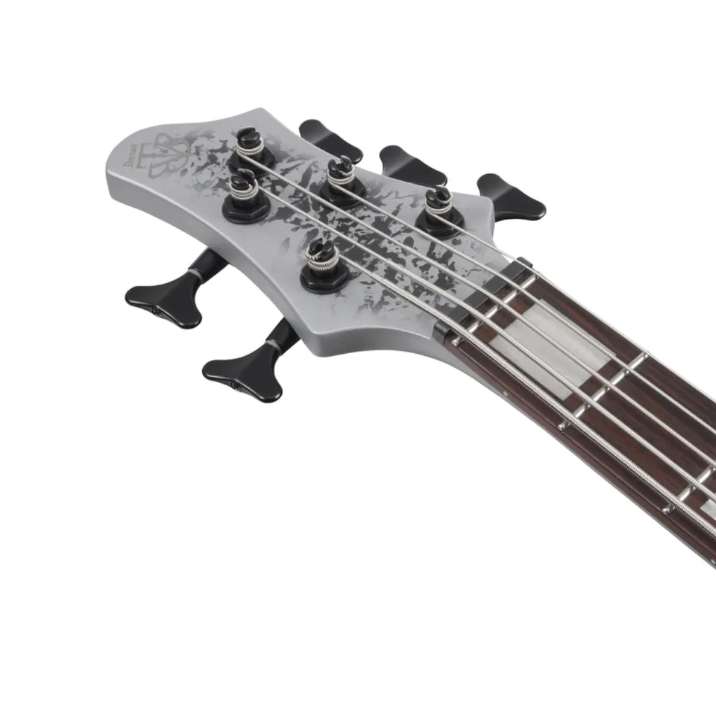 Ibanez BTB25TH5SLM 5 String Electric Bass Guitar Silver Blizzard Matte