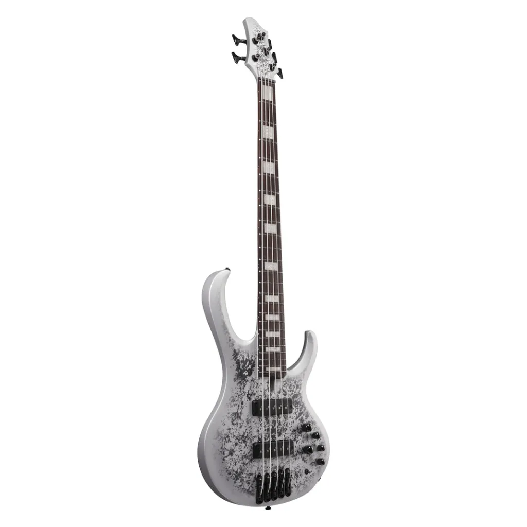 Ibanez BTB25TH5SLM 5 String Electric Bass Guitar Silver Blizzard Matte