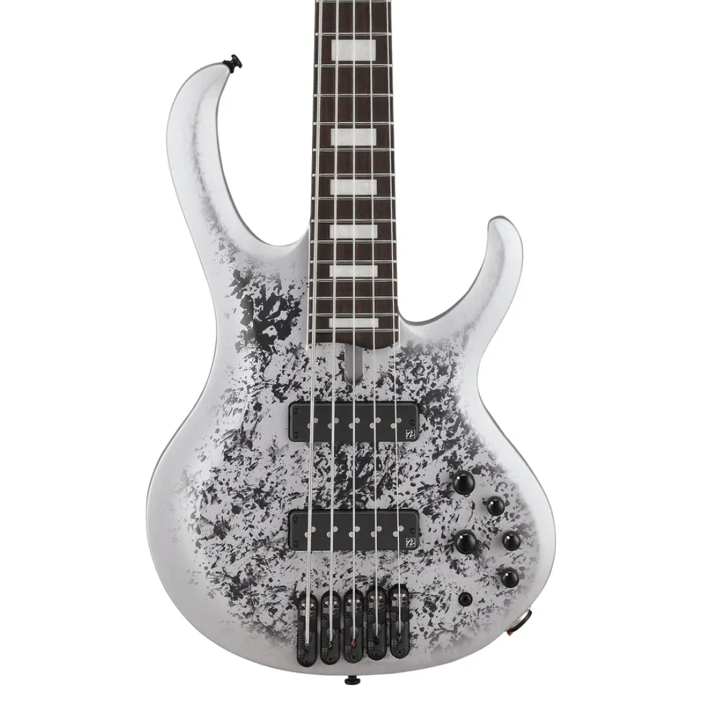 Ibanez BTB25TH5SLM 5 String Electric Bass Guitar Silver Blizzard Matte