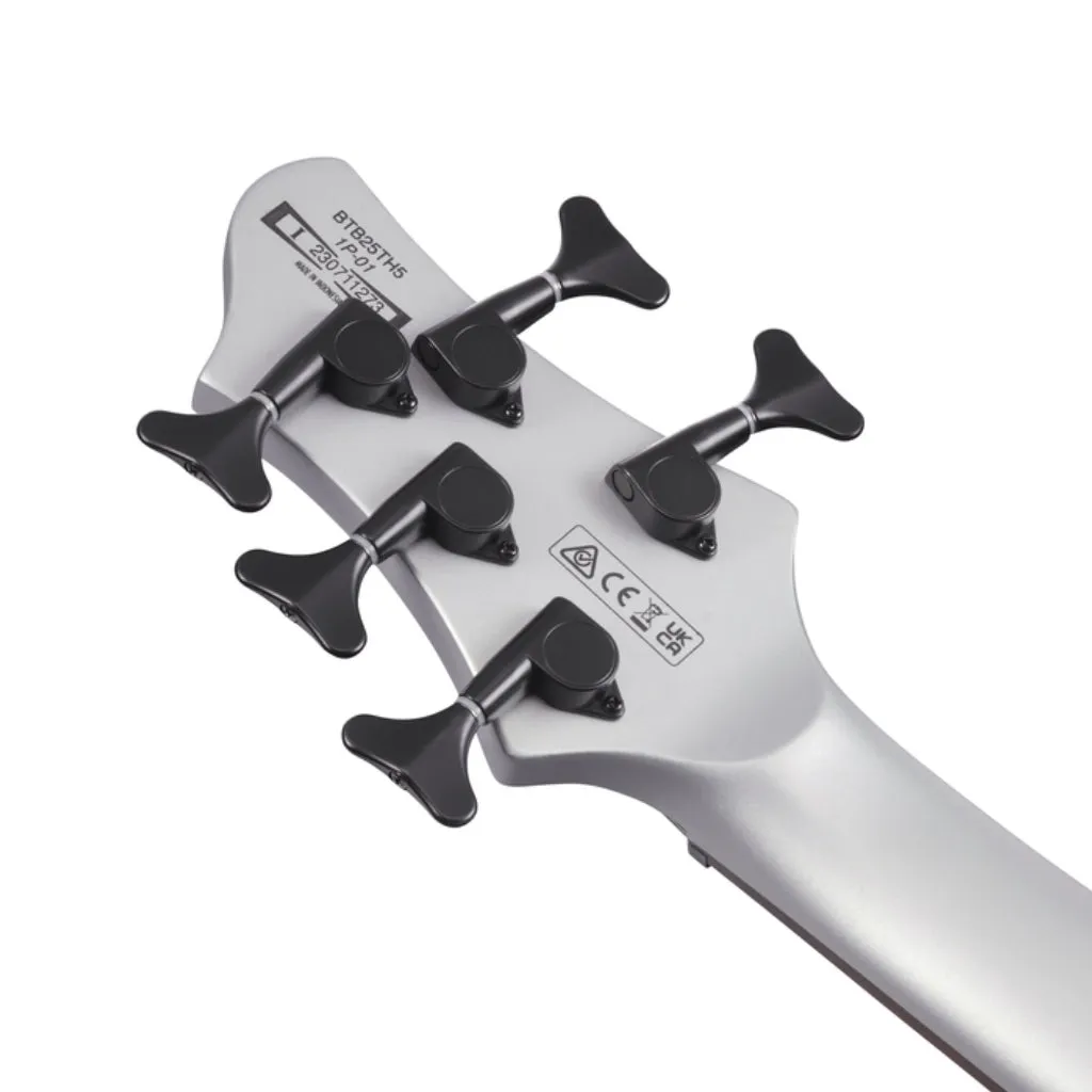 Ibanez BTB25TH5SLM 5 String Electric Bass Guitar Silver Blizzard Matte