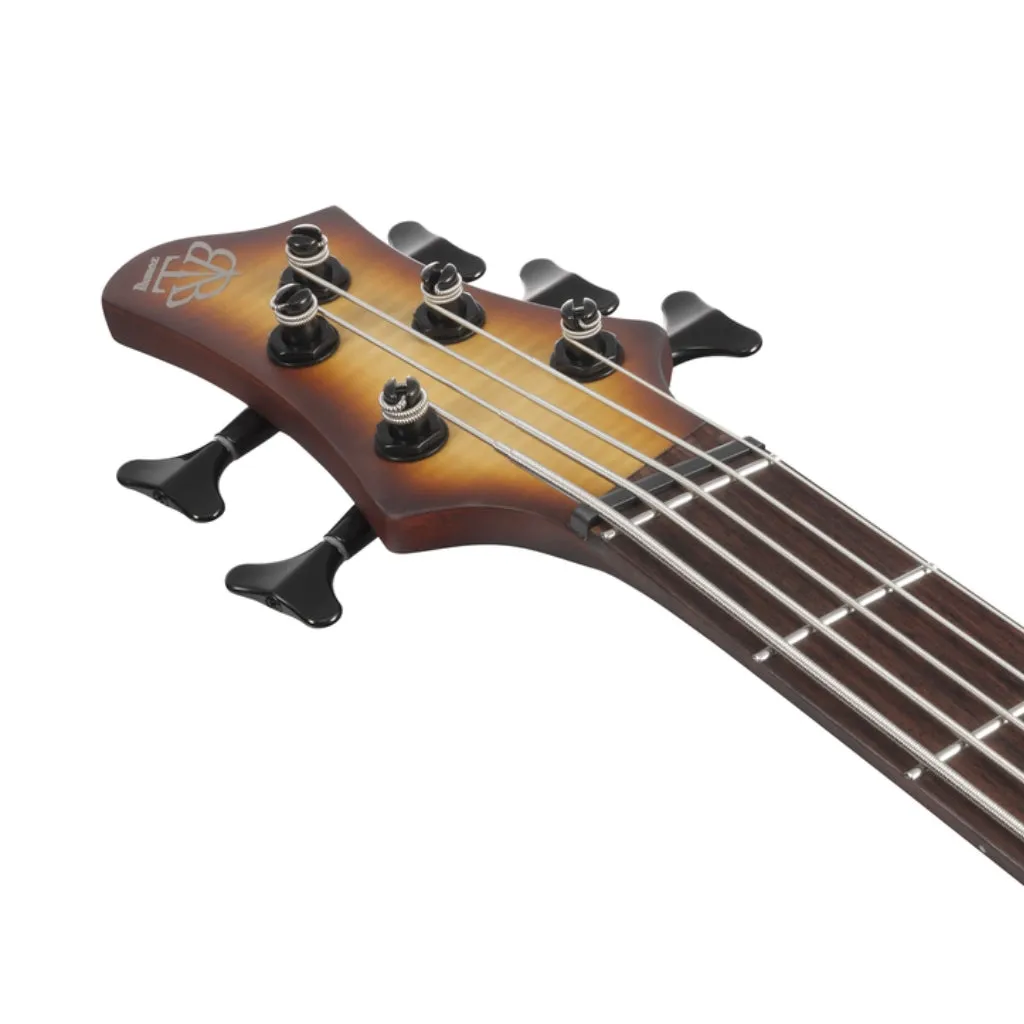 Ibanez BTB705LMNNF 5 String Electric Bass Guitar Natural Browned Burst Flat