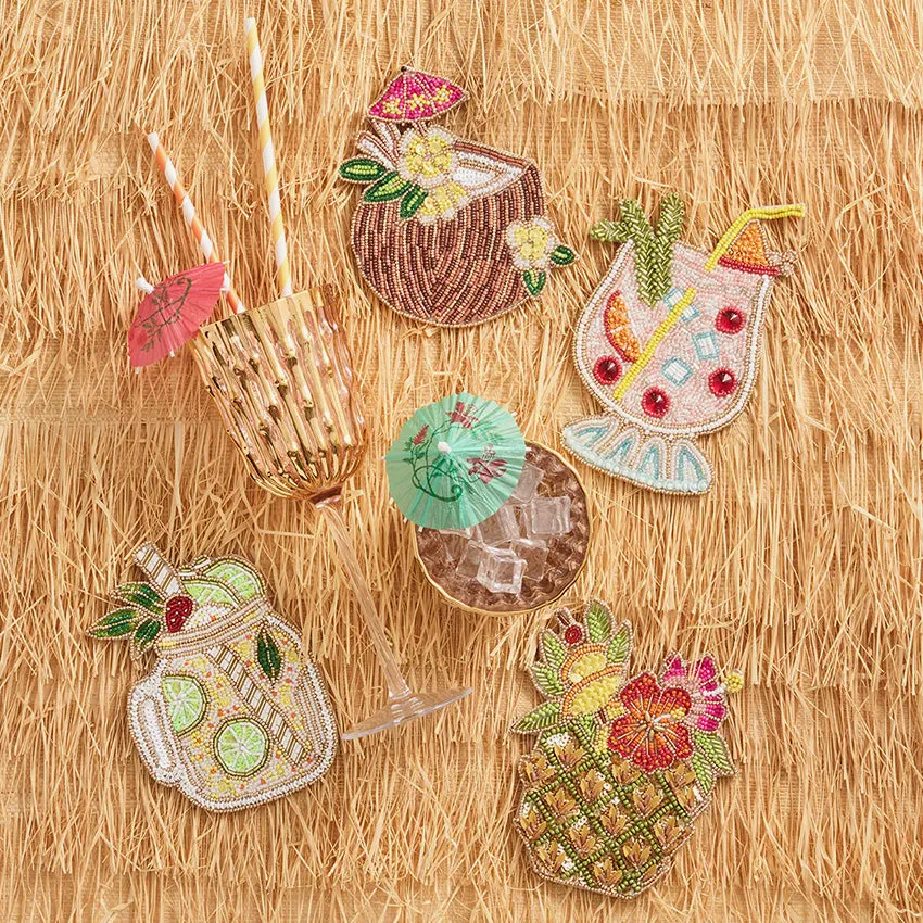 Kim Seybert | Happy Hour Coaster Multi - Set of 4