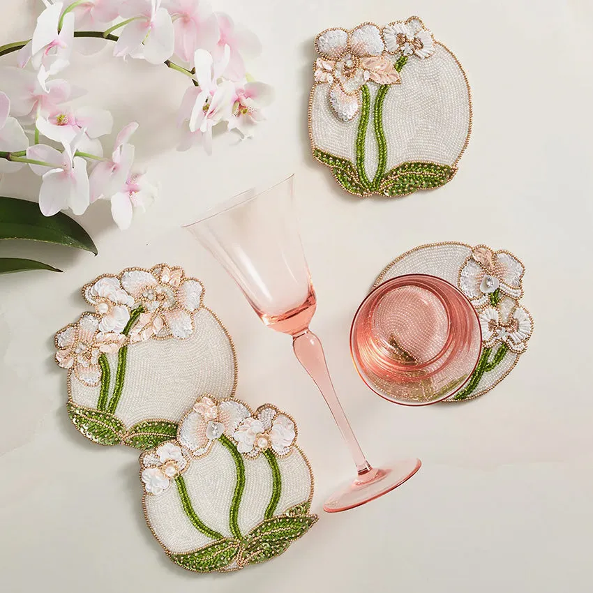 Kim Seybert | Orchid Coaster Multi -Set of 4