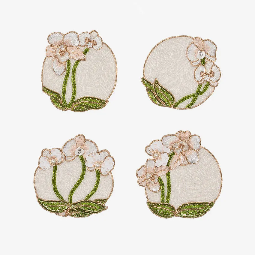 Kim Seybert | Orchid Coaster Multi -Set of 4