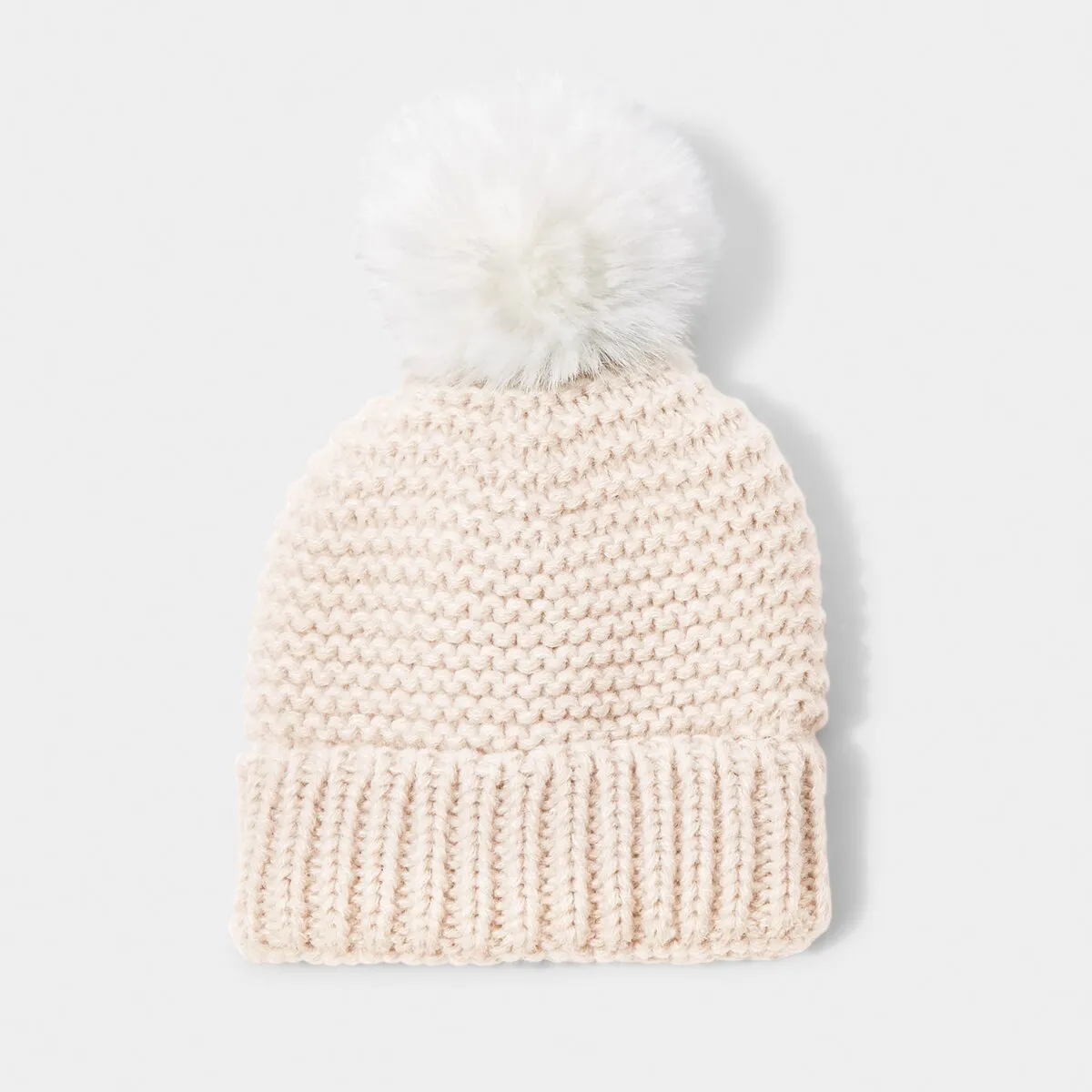 Knitted Baby Hat | Eggshell