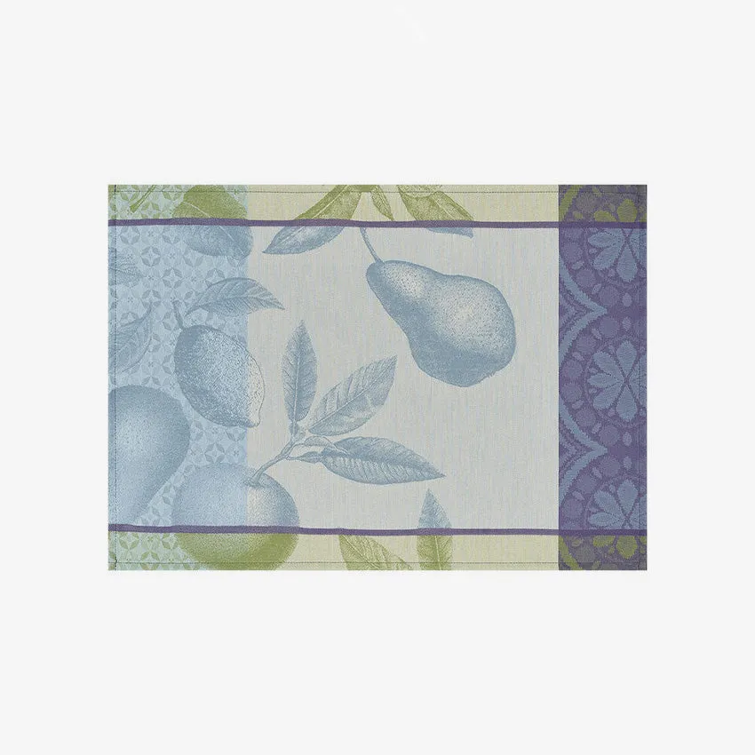 Le Jacquard Franais | Arrire-Pays Coated Placemat - Blue