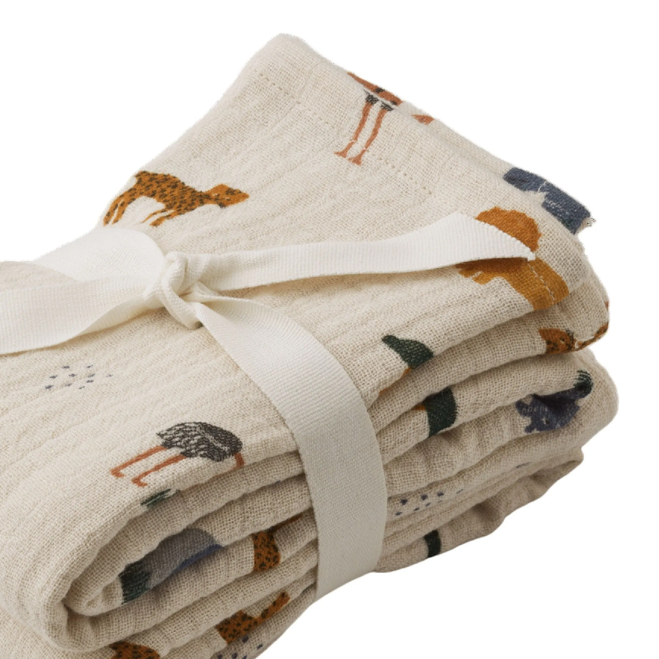 Lewis Safari Muslin Cloth Set | Sandy Mix | 2 Pack