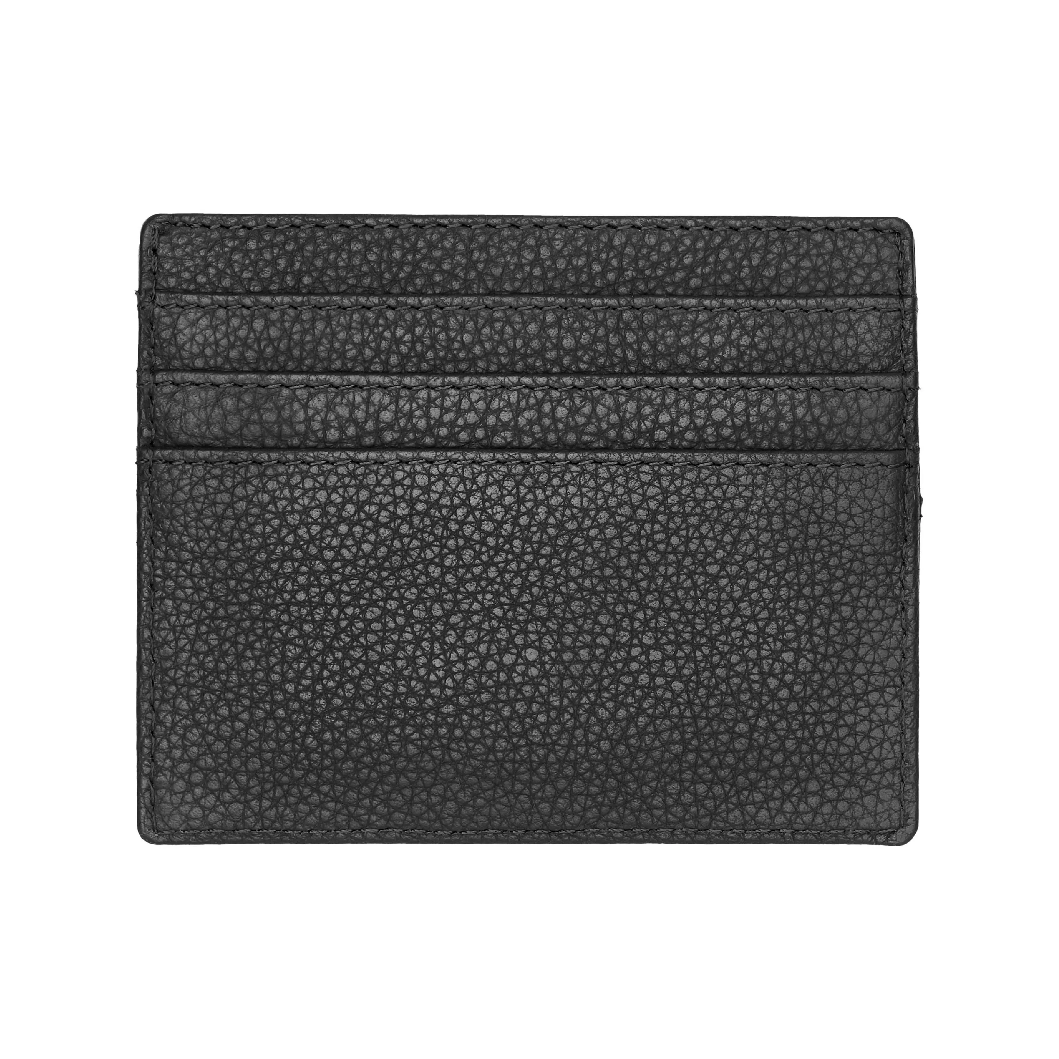 Men's Classic Grained Card Holder | Black