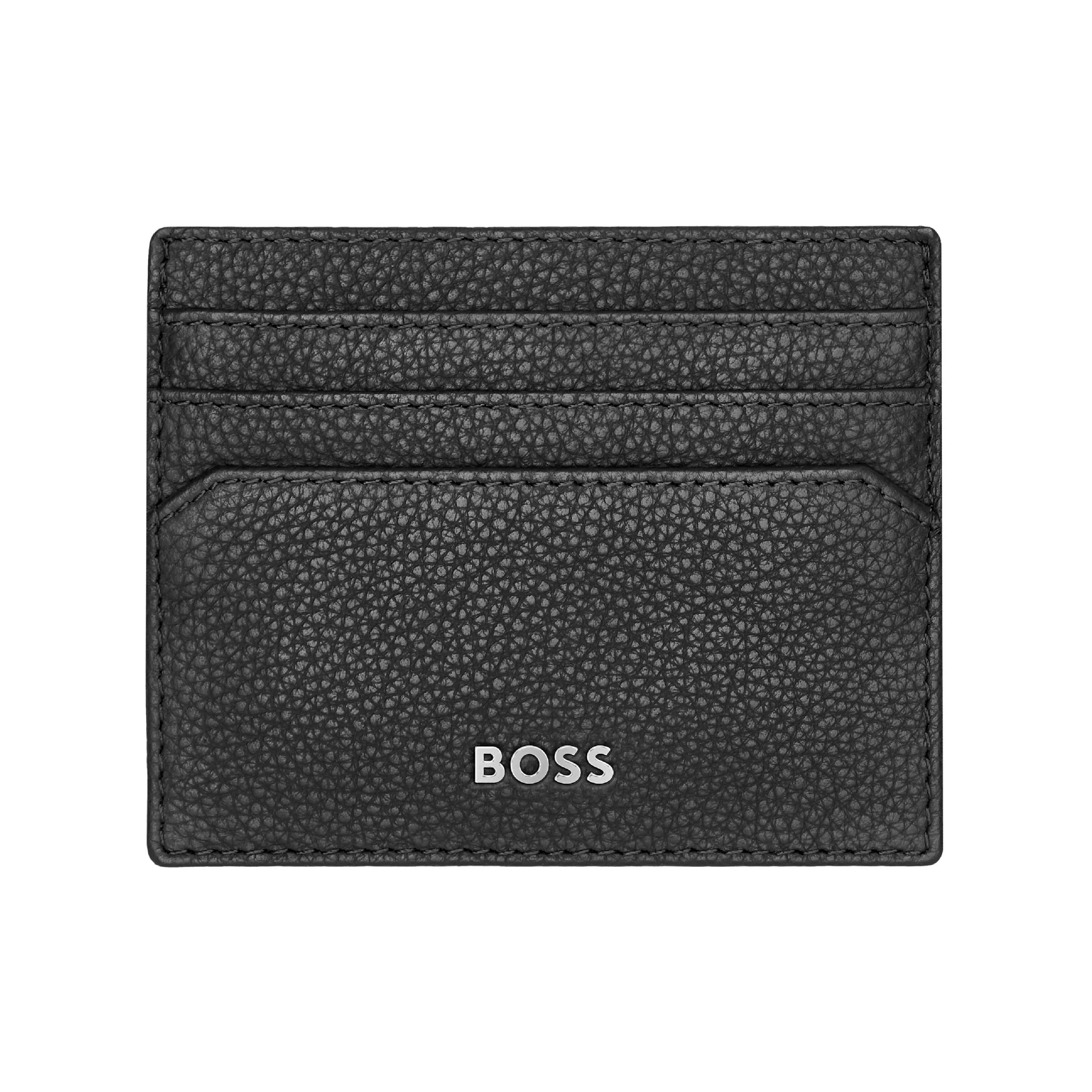 Men's Classic Grained Card Holder | Black