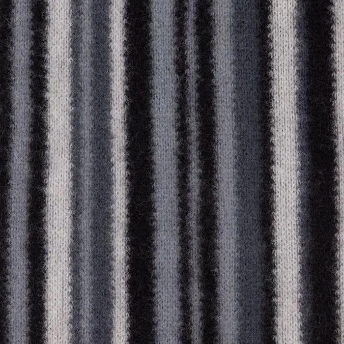 Men's Reversible Merino 'Sports Stripe' Scarf | Black & Grey
