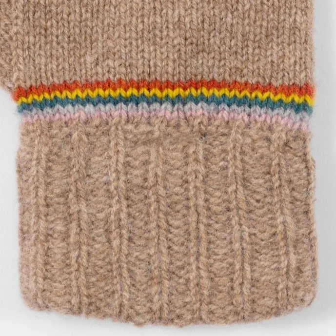 Men's 'Signature Stripe' Block Gloves | Brown
