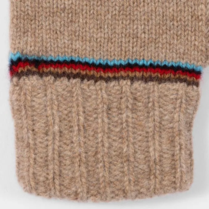 Men's 'Signature Stripe' Block Gloves | Brown