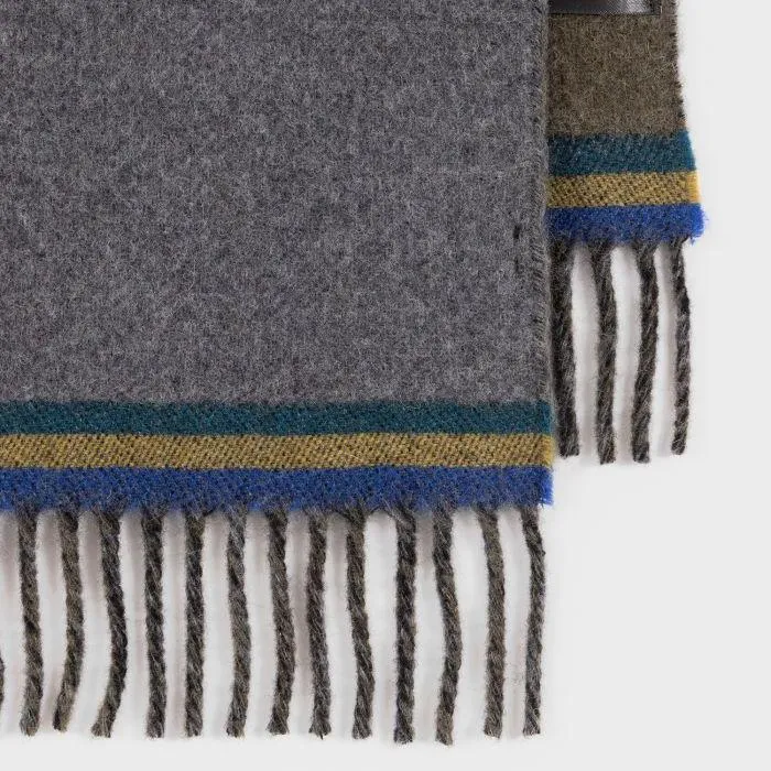 Men's 'Zebra' Logo Scarf | Grey