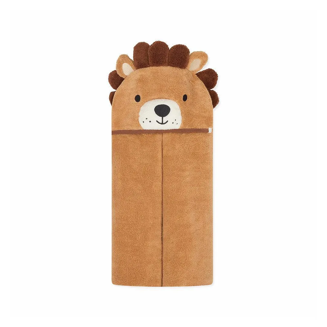 MORI Lion Baby & Kids Hooded Bath Towel - Brown