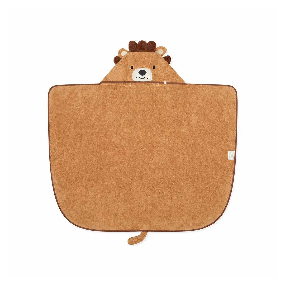 MORI Lion Baby & Kids Hooded Bath Towel - Brown