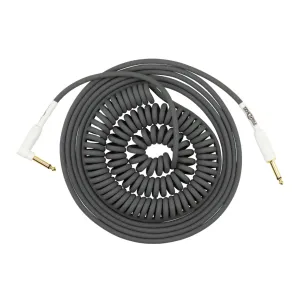 Pig Hog Half Coil Instrument Cable - 30ft - Grey/Black