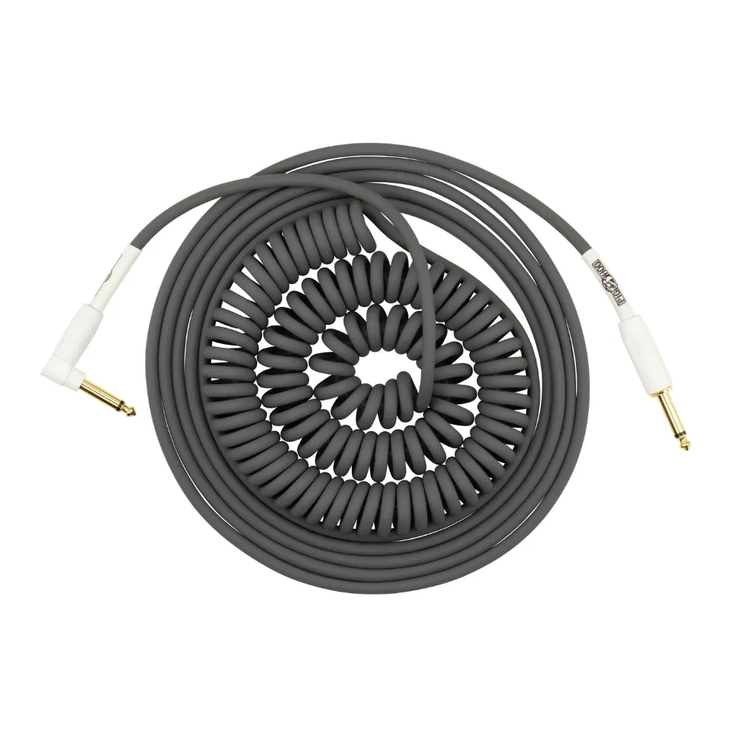 Pig Hog Half Coil Instrument Cable - 30ft - Grey/Black