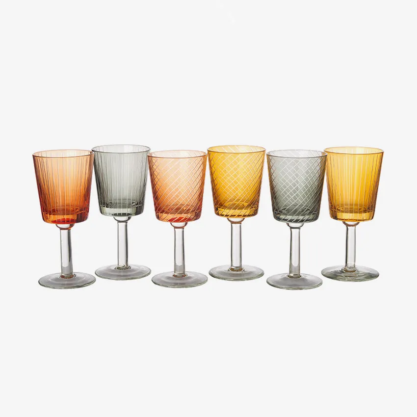 Polspotten | Liberty Wine Glasses Multi Color (Set of 6)