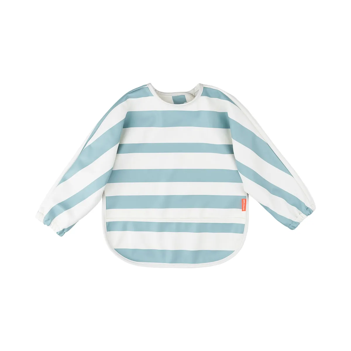 Sleeved Pocket Bib | Blue Stripes