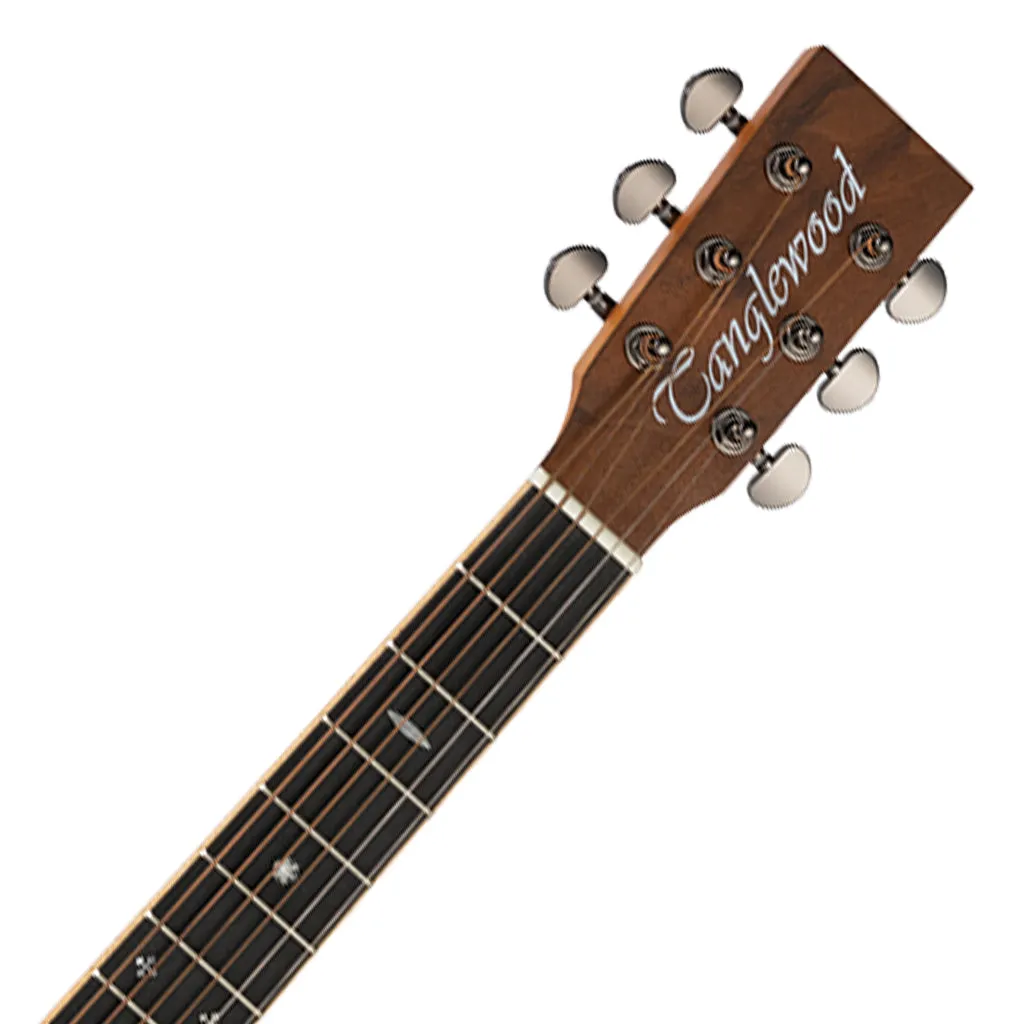 Tanglewood TRU2-CE-BW Reunion Pro Solid Australian Red Cedar Top Traveller Folk with Black Walnut Back and Sides