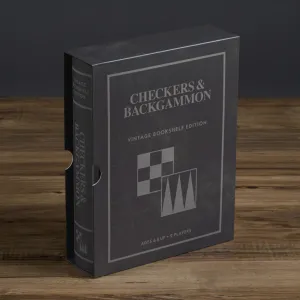 WS Game Company | Checker & Backgammon Vintage Bookshelf Edition